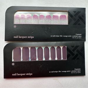 Set of 2 New Jamberry nail lacquer strips polish through the grapevine and ombré